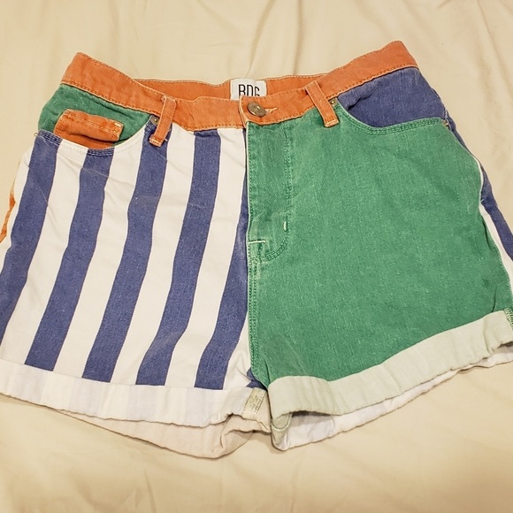 colorful high waisted shorts